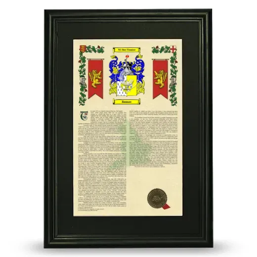 Banner Deluxe Armorial Framed - Black