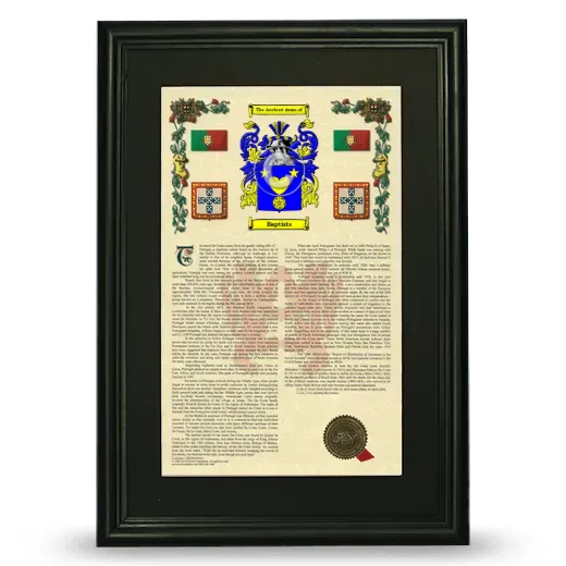 Baptists Deluxe Armorial Framed - Black
