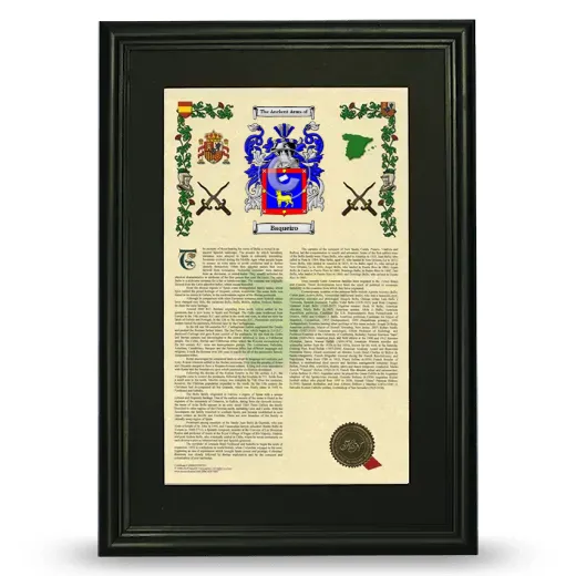Baqueiro Deluxe Armorial Framed - Black