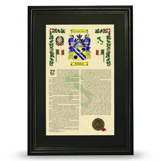 Barbabosa Deluxe Armorial Framed - Black