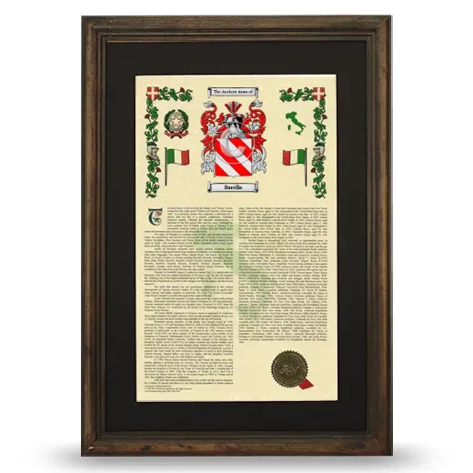 Barella Deluxe Armorial Framed - Brown