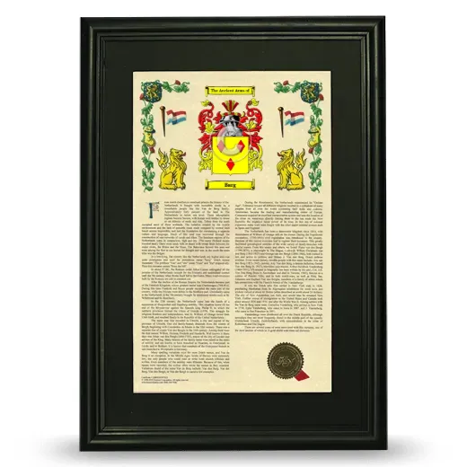 Barg Deluxe Armorial Framed - Black