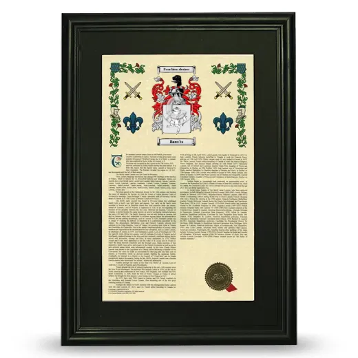 Baro'ts Deluxe Armorial Framed - Black