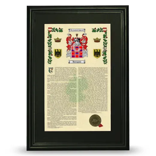 Barragans Deluxe Armorial Framed - Black