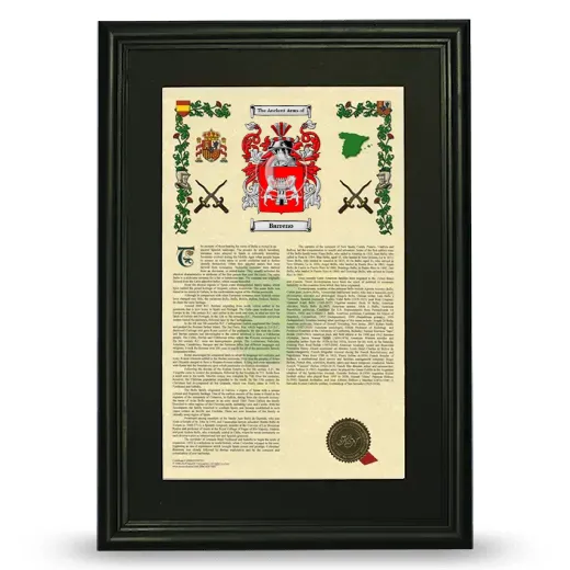 Barreno Deluxe Armorial Framed - Black