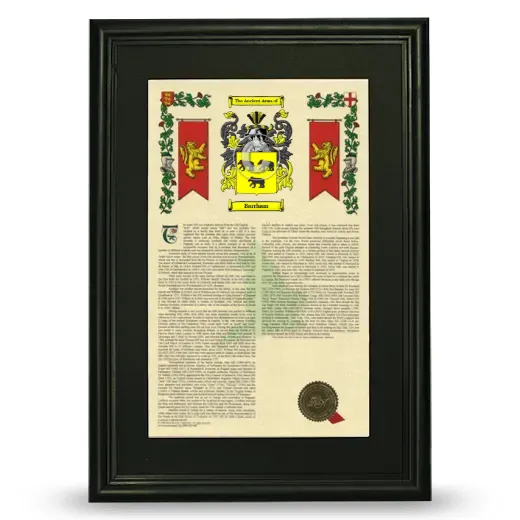 Barrham Deluxe Armorial Framed - Black