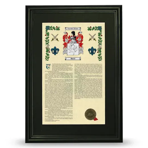 Barrit Deluxe Armorial Framed - Black