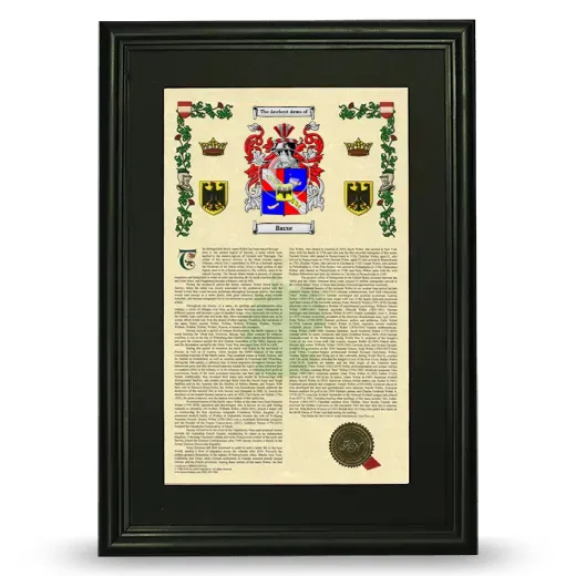 Barse Deluxe Armorial Framed - Black