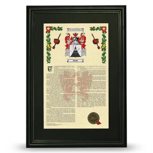Basler Deluxe Armorial Framed - Black