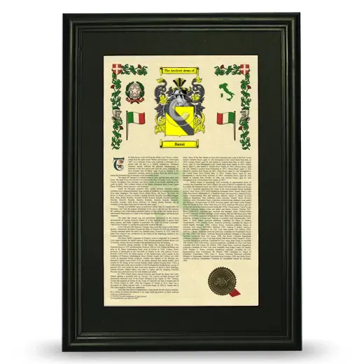 Bassi Deluxe Armorial Framed - Black