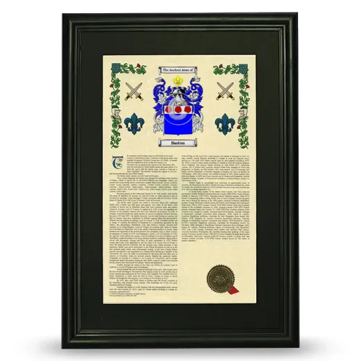 Baston Deluxe Armorial Framed - Black