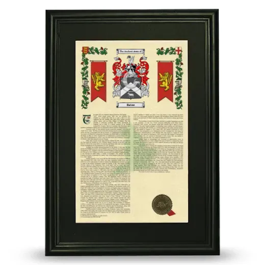 Batee Deluxe Armorial Framed - Black