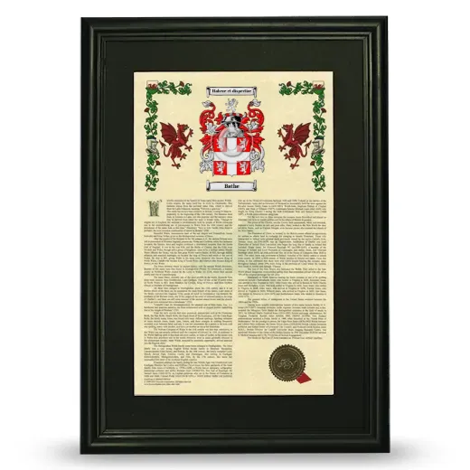 Bathe Deluxe Armorial Framed - Black