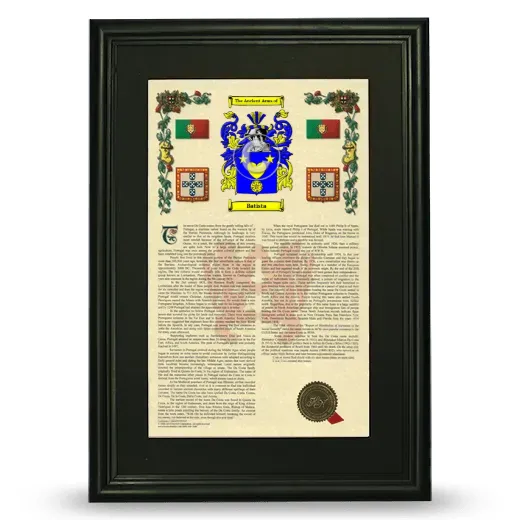 Batista Deluxe Armorial Framed - Black