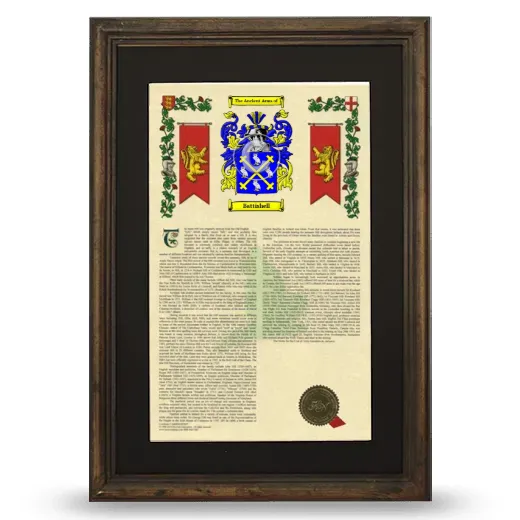 Battishell Deluxe Armorial Framed - Brown