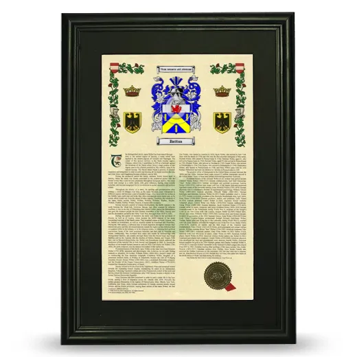 Battus Deluxe Armorial Framed - Black
