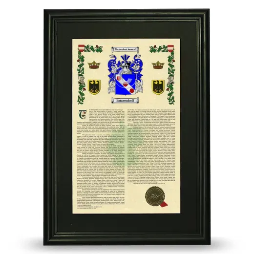 Batzzendorff Deluxe Armorial Framed - Black