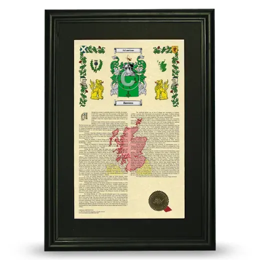 Bawers Deluxe Armorial Framed - Black