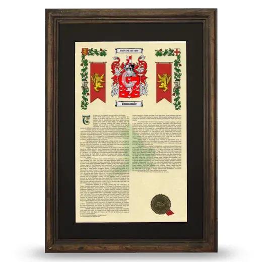 Beamonde Deluxe Armorial Framed - Brown