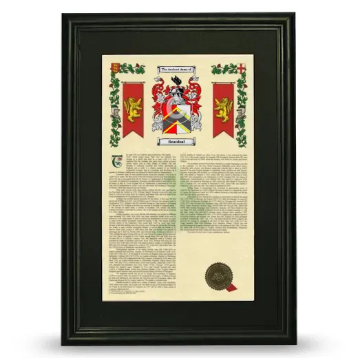 Beardsal Deluxe Armorial Framed - Black