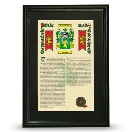 Beaupiere Deluxe Armorial Framed - Black