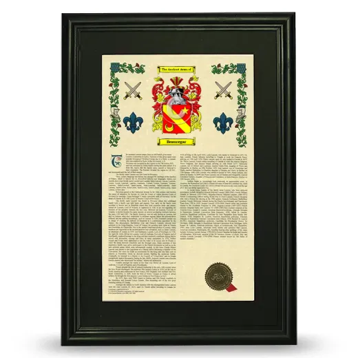 Beauregar Deluxe Armorial Framed - Black