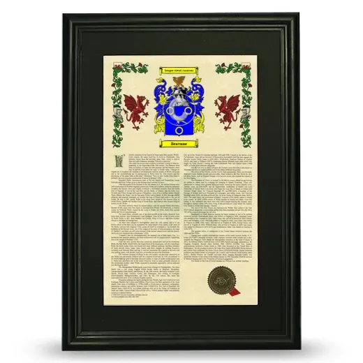 Beavane Deluxe Armorial Framed - Black