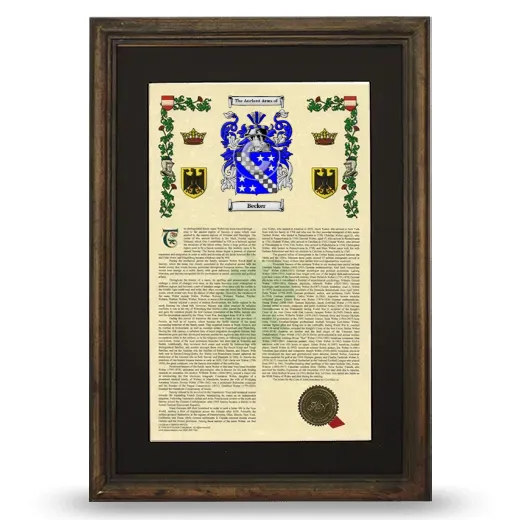 Becker Deluxe Armorial Framed - Brown