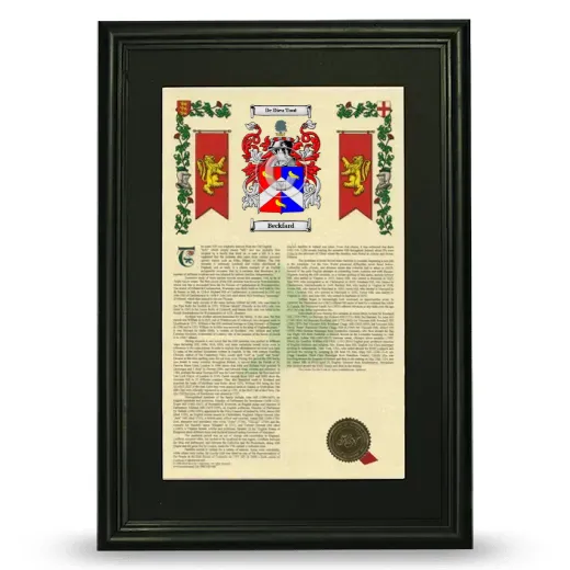 Beckfard Deluxe Armorial Framed - Black