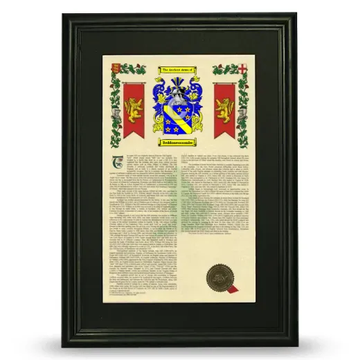 Beddonessoombe Deluxe Armorial Framed - Black