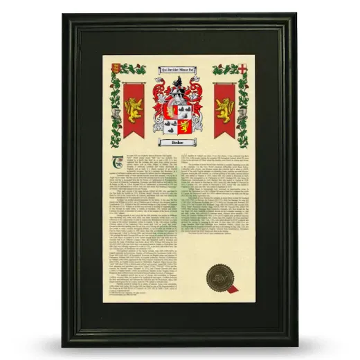 Bedoe Deluxe Armorial Framed - Black