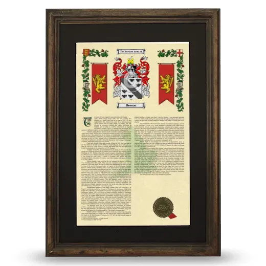 Beeson Deluxe Armorial Framed - Brown