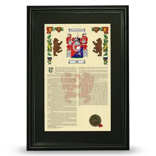 Bek Deluxe Armorial Framed - Black
