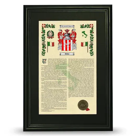 Belini Deluxe Armorial Framed - Black