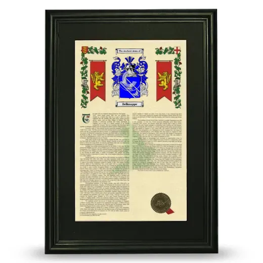 Belknappe Deluxe Armorial Framed - Black