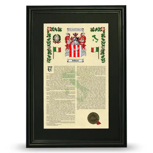 Bellante Deluxe Armorial Framed - Black