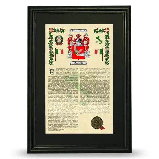 Benedetti Deluxe Armorial Framed - Black