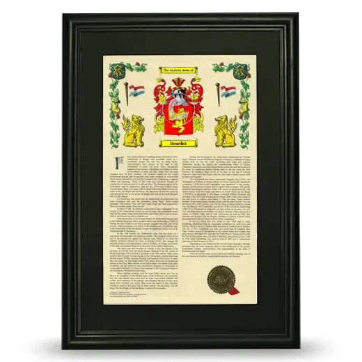 Benedict Deluxe Armorial Framed - Black