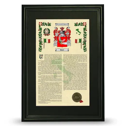 Benet Deluxe Armorial Framed - Black