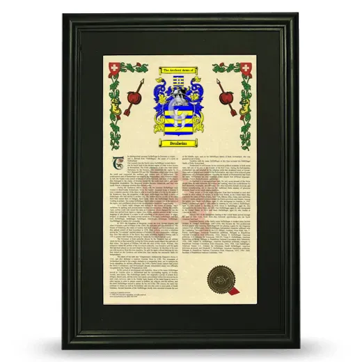 Benheim Deluxe Armorial Framed - Black