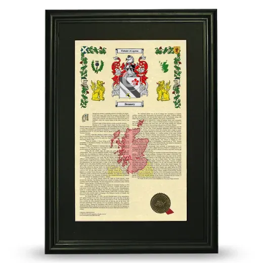 Benney Deluxe Armorial Framed - Black