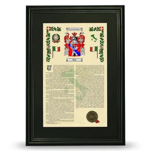 Bera Deluxe Armorial Framed - Black