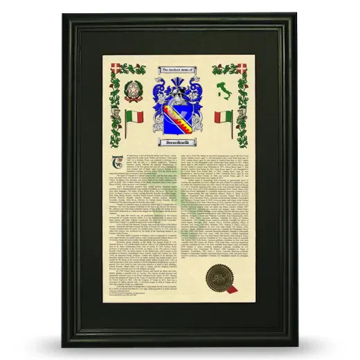 Berardinelli Deluxe Armorial Framed - Black