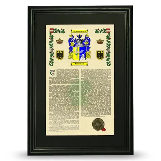 Berchman Deluxe Armorial Framed - Black