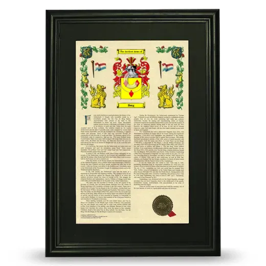 Berg Deluxe Armorial Framed - Black
