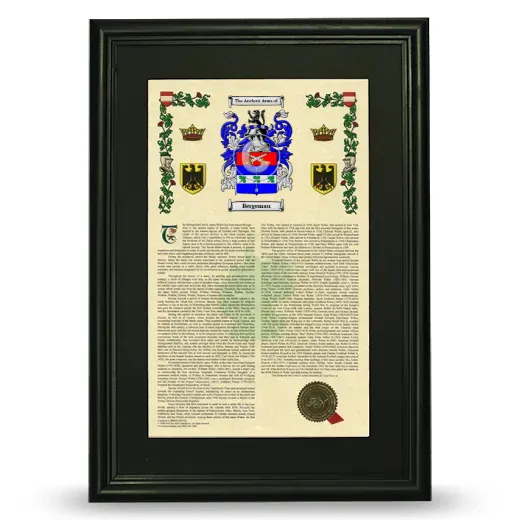 Bergeman Deluxe Armorial Framed - Black