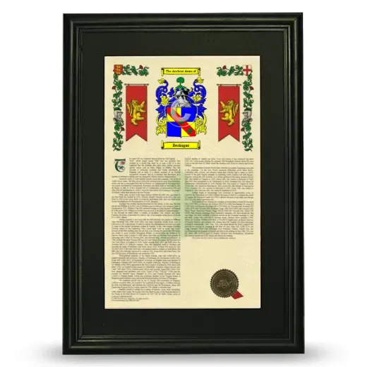 Beringar Deluxe Armorial Framed - Black