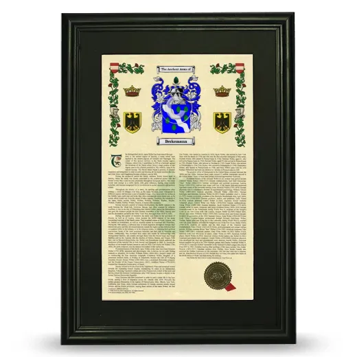 Berkemann Deluxe Armorial Framed - Black