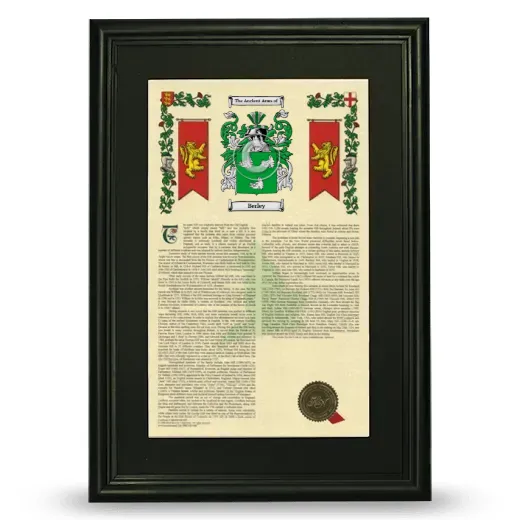 Berley Deluxe Armorial Framed - Black