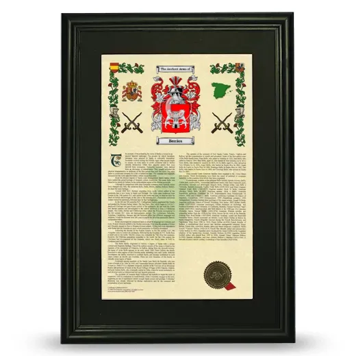 Berrios Deluxe Armorial Framed - Black